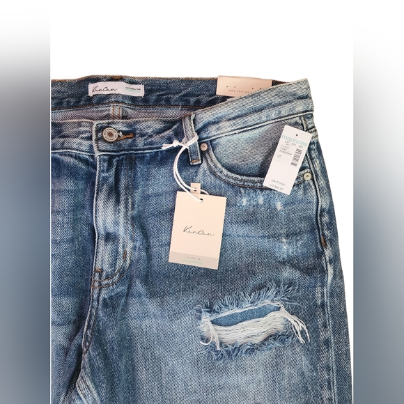 KanCan™ Nonstretch High Rise Plaid Patch Ripped Boyfriend Jean (Maurices) 30x28 - Picture 8 of 9